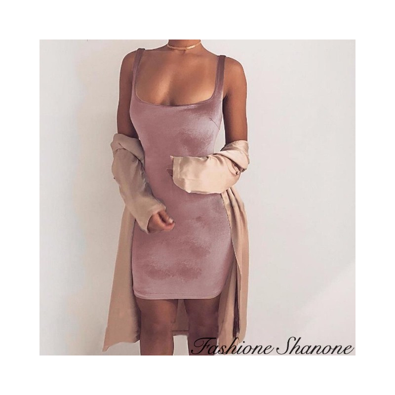 Fashione Shanone - Robe en velours moulante