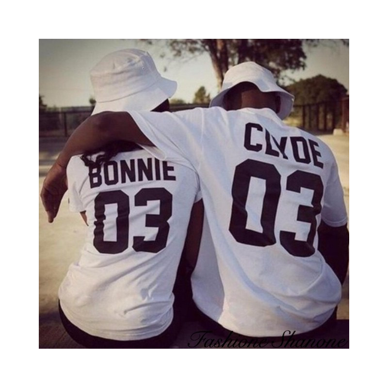 Fashione Shanone - T-shirt couple Clyde