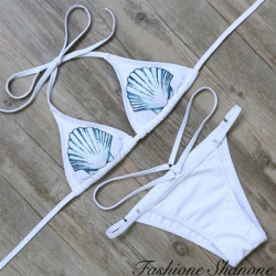 Fashione Shanone - Bikini blanc coquillage