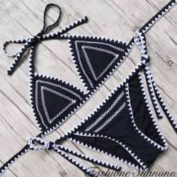 Fashione Shanone - Bikini triangle noir et blanc
