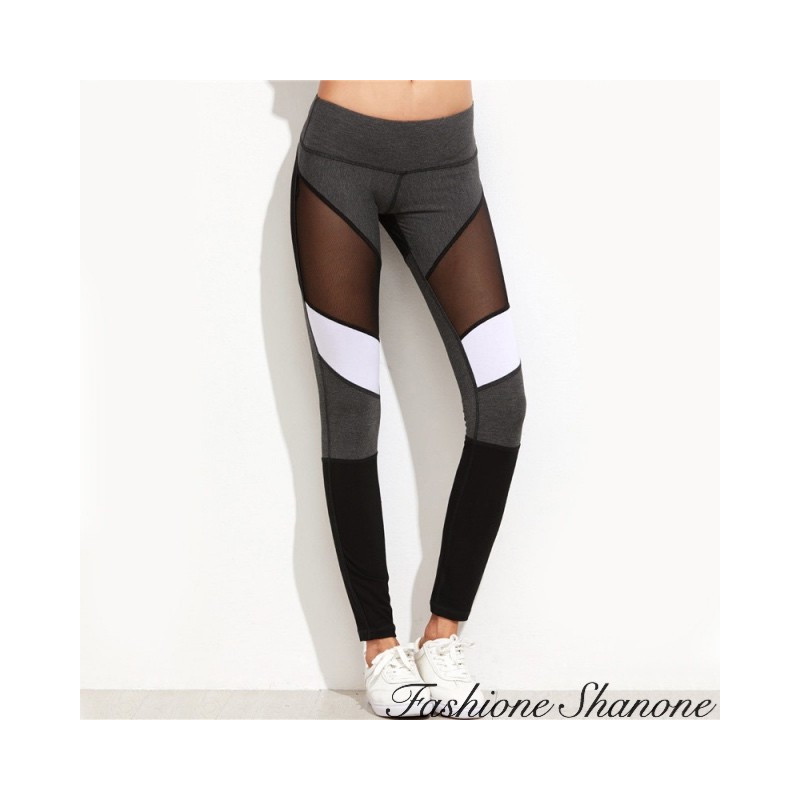 Fashione Shanone - Sport pants with transparent patchwork