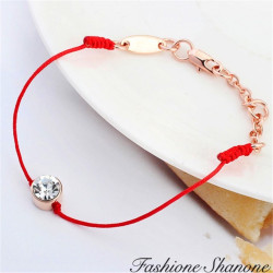 Fashione Shanone - Bracelet rouge avec diamant