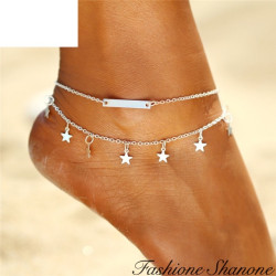 Fashione Shanone - Double bracelet de cheville étoilé