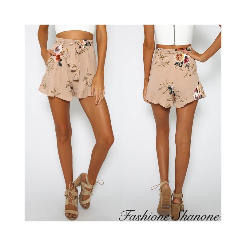 Fashione Shanone - Floral high waist shorts