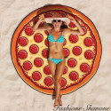 Pizza round beach blanket