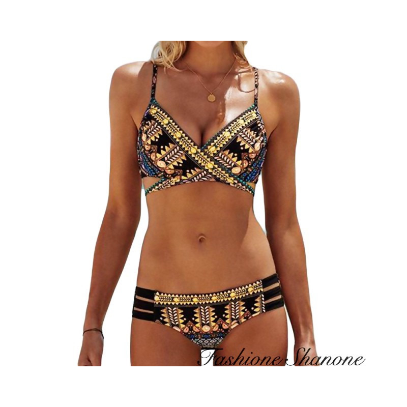 Fashione Shanone - Bikini croisé aztèque