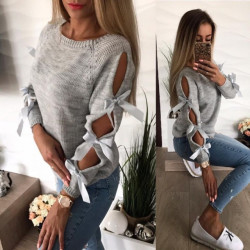 Fashione Shanone - Sweater with bowknot sleeves