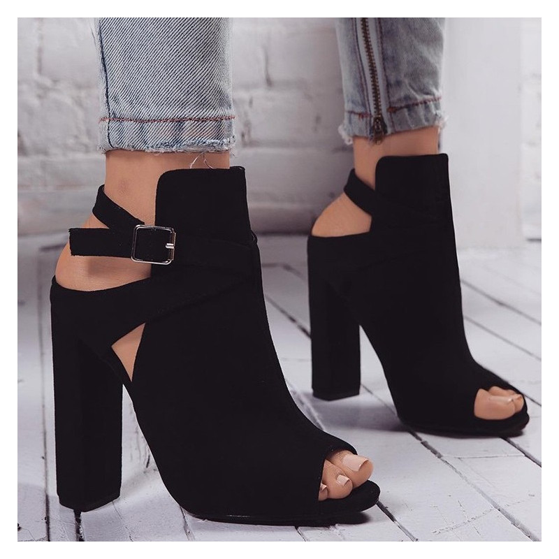 Fashione Shanone - Peep toe open ankle boots