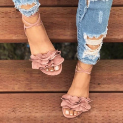 Fashione Shanone - Lace up flat sandals