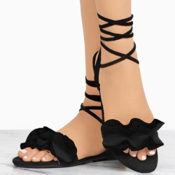 Fashione Shanone - Lace up flat sandals