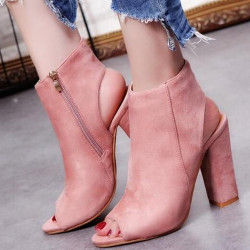 Fashione Shanone - Peep toe ankles boots