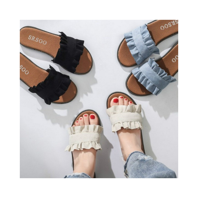 Fashione Shanone - Ruffle flat sandals