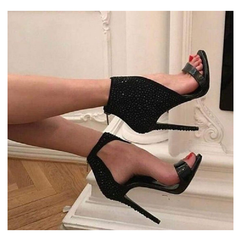 Fashione Shanone - High heeled sandals with rhinestone