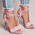 Lace up heeled sandals