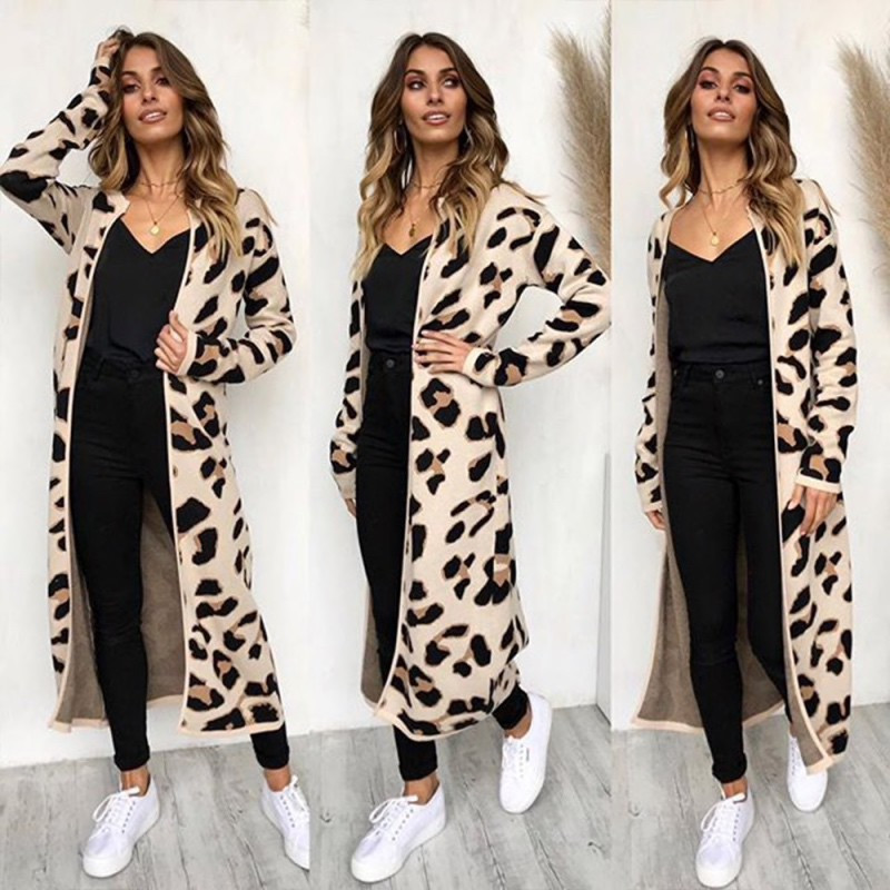 Fashione Shanone - Leopard long cardigan