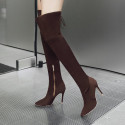 Over the knee boots with pointed toe