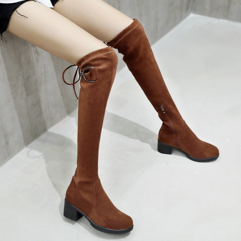 Fashione Shanone - Round toe over the knee boots