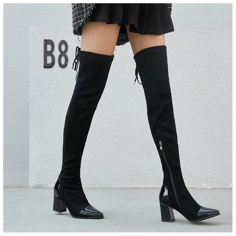 Fashione Shanone - Over the knee boots with varnish toe