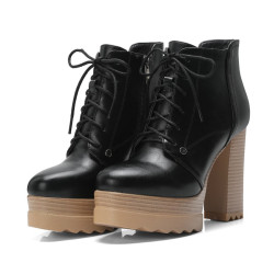Fashione Shanone - Lace up shoes with wooden heels