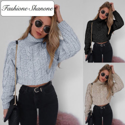 Fashione Shanone - Turtleneck crop sweater