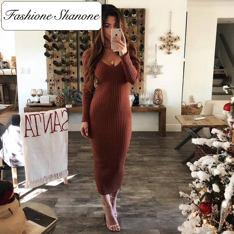 Fashione Shanone - Long sweater dress