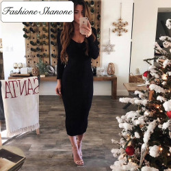 Fashione Shanone - Long sweater dress