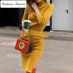 Fashione Shanone - Sweater dress with belt