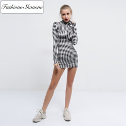 Fashione Shanone - Gingham bodycon dress