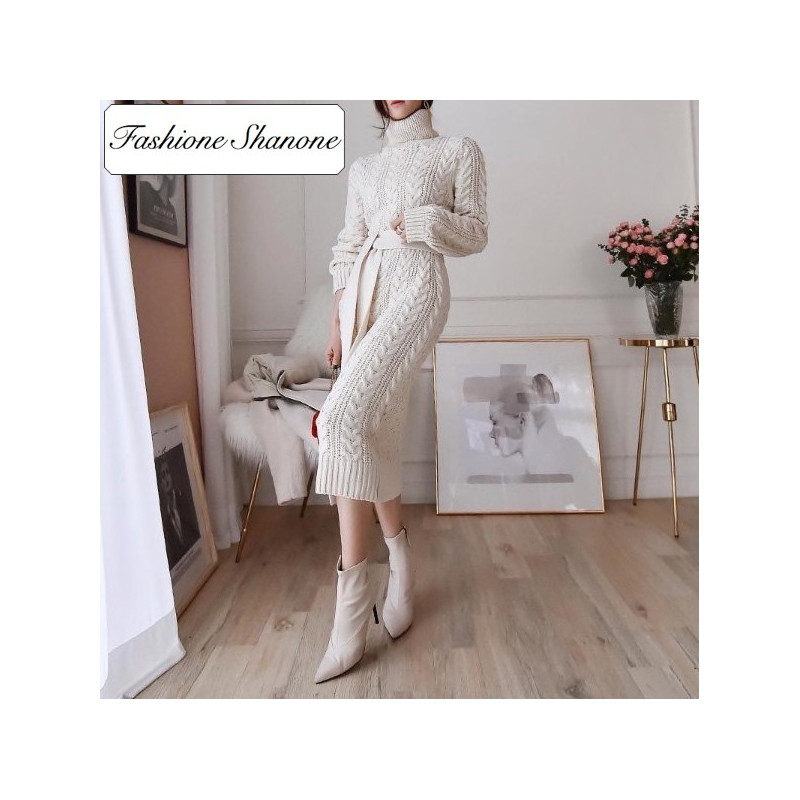 Fashione Shanone - Long twisted sweater dress