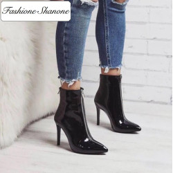 Fashione Shanone - Patent boots with zipper