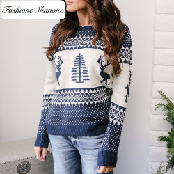 Fashione Shanone - Christmas tree and elk sweater