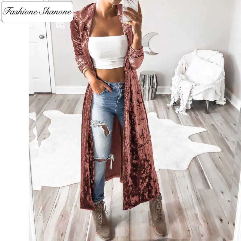 Fashione Shanone - Long kimono en velours