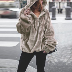 Fashione Shanone - Fur hoodie