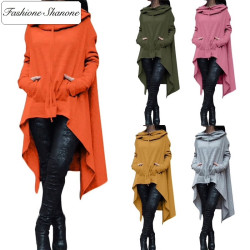 Fashione Shanone - Long flared hoodie