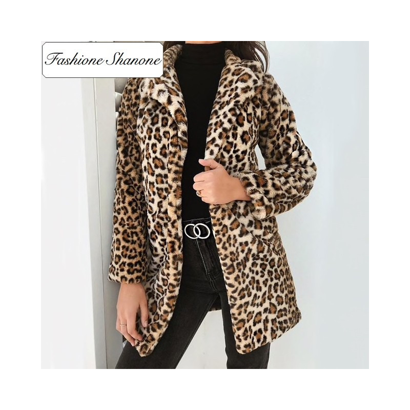 Fashione Shanone - Manteau en fourrure léopard