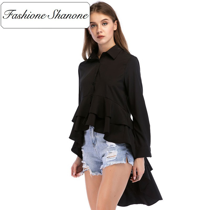 Fashione Shanone - Blouse HIGH LOW à froufrou