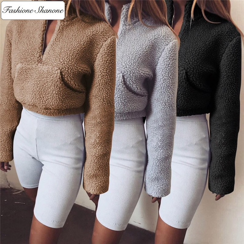 Fashione Shanone - Fleece short sweatshirt