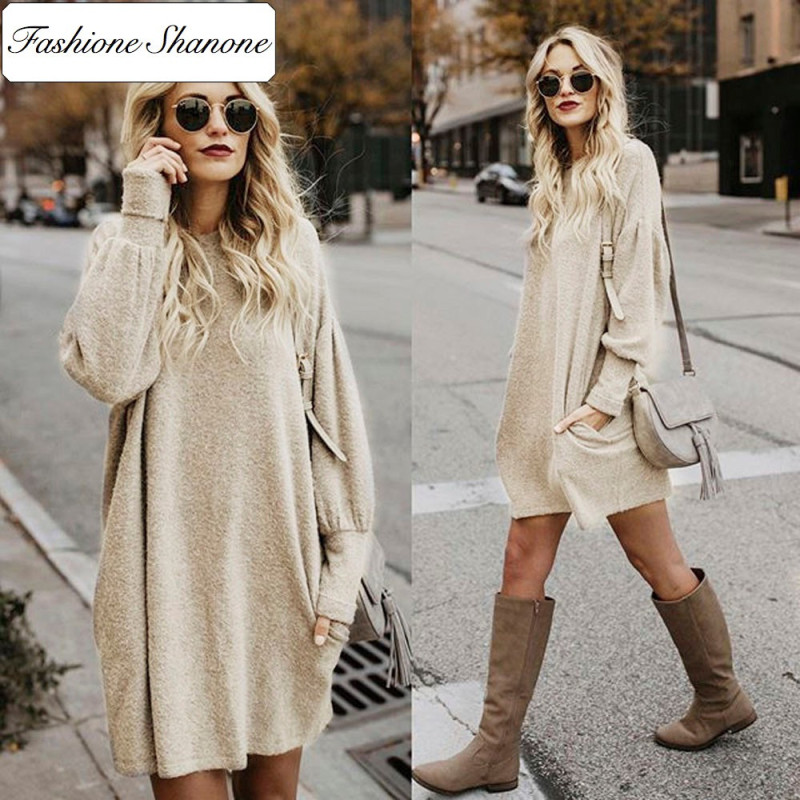 Fashione Shanone - Beige fleece sweater