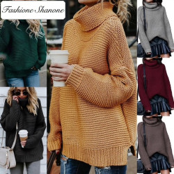 Fashione Shanone - Turtleneck wide sweater