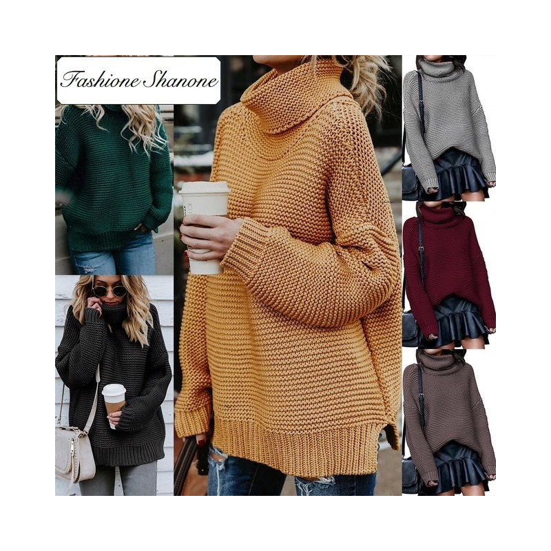 Fashione Shanone - Turtleneck wide sweater