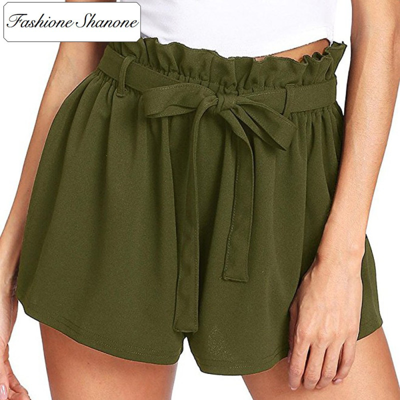 Fashione Shanone - Army green high waist shorts