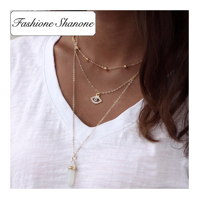 Fashione Shanone - 3 necklaces in 1 evil eye