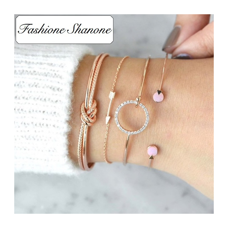 Fashione Shanone - Ensemble de bracelets cercle flèche