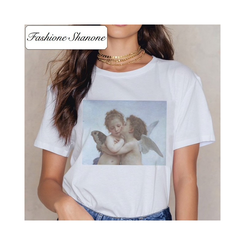 Fashione Shanone - Stock limité - T-shirt bisou d'anges Michelangelo