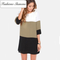 Fashione Shanone - Stock limité - Robe loose tricolore