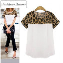 Limited stock - Leopard short sleeves blouse