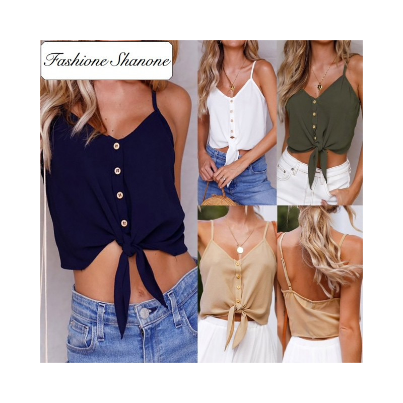 Fashione Shanone - Limited stock - Buttoned crop top