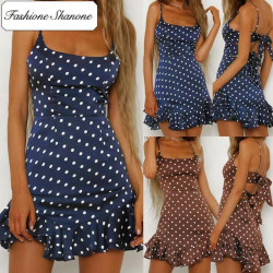 Fashione Shanone - Limited stock - Polka dot dress with ruffle