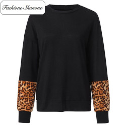 Fashione Shanone - Limited stock - Black and leopard sweatshirt