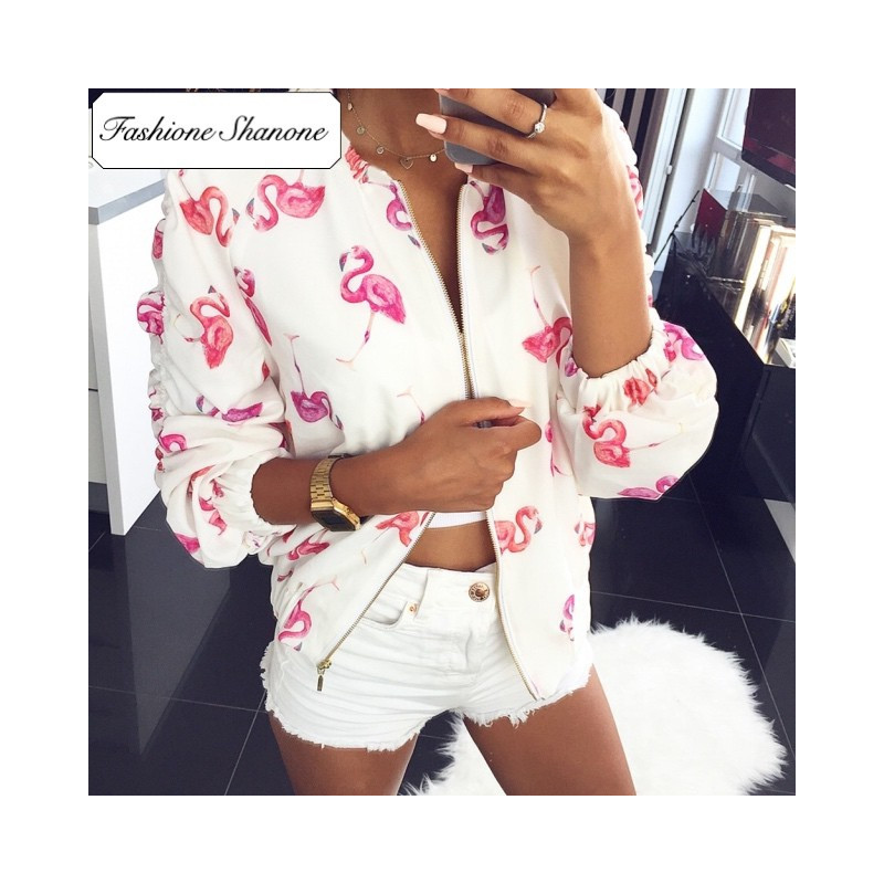 Fashione Shanone - Stock limité - Bomber flamant rose
